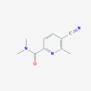 molecular formula C10H11N3O B7558770 5-Cyano-N,N,6-trimethylpicolinamide 
