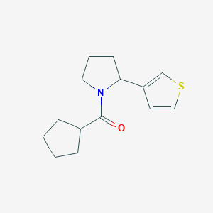 molecular formula C14H19NOS B7558815 Cyclopentyl-(2-thiophen-3-ylpyrrolidin-1-yl)methanone 