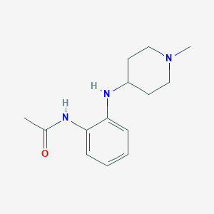 molecular formula C14H21N3O B7558850 N-[2-[(1-methylpiperidin-4-yl)amino]phenyl]acetamide 
