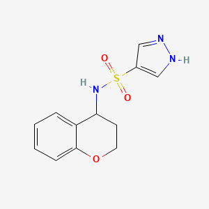 molecular formula C12H13N3O3S B7559435 N-(3,4-dihydro-2H-chromen-4-yl)-1H-pyrazole-4-sulfonamide 