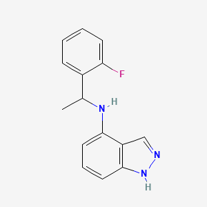 molecular formula C15H14FN3 B7559446 N-[1-(2-fluorophenyl)ethyl]-1H-indazol-4-amine 