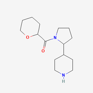 molecular formula C15H26N2O2 B7559921 Oxan-2-yl-(2-piperidin-4-ylpyrrolidin-1-yl)methanone 