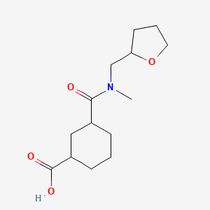 molecular formula C14H23NO4 B7560533 3-[Methyl(oxolan-2-ylmethyl)carbamoyl]cyclohexane-1-carboxylic acid 
