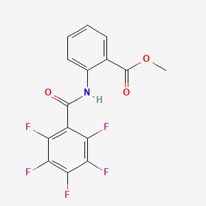 molecular formula C15H8F5NO3 B7560544 Methyl 2-[(2,3,4,5,6-pentafluorobenzoyl)amino]benzoate 