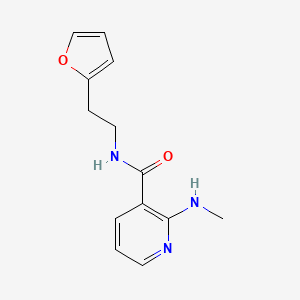 molecular formula C13H15N3O2 B7560639 N-[2-(furan-2-yl)ethyl]-2-(methylamino)pyridine-3-carboxamide 