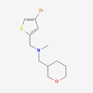 molecular formula C12H18BrNOS B7560692 N-[(4-bromothiophen-2-yl)methyl]-N-methyl-1-(oxan-3-yl)methanamine 
