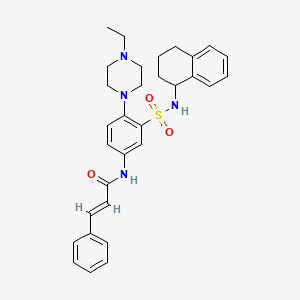 molecular formula C31H36N4O3S B7560704 (E)-N~1~-{4-(4-ethylpiperazino)-3-[(1,2,3,4-tetrahydro-1-naphthalenylamino)sulfonyl]phenyl}-3-phenyl-2-propenamide 
