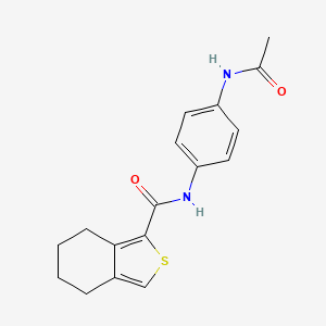molecular formula C17H18N2O2S B7560831 N-(4-acetamidophenyl)-4,5,6,7-tetrahydro-2-benzothiophene-1-carboxamide 