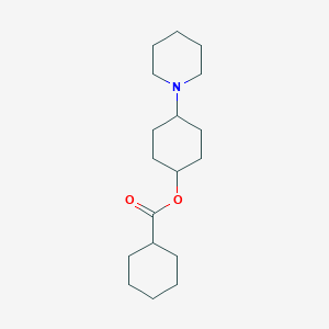 Cyclohexanecarboxylic acid, 4-piperidinocyclohexyl ester