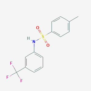 molecular formula C14H12F3NO2S B075611 4-methyl-N-[3-(trifluoromethyl)phenyl]benzenesulfonamide CAS No. 1584-58-3