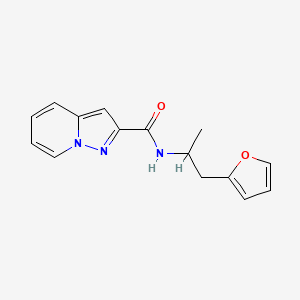 molecular formula C15H15N3O2 B7561144 N-[1-(furan-2-yl)propan-2-yl]pyrazolo[1,5-a]pyridine-2-carboxamide 