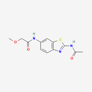 molecular formula C12H13N3O3S B7561147 N-(2-acetamido-1,3-benzothiazol-6-yl)-2-methoxyacetamide 