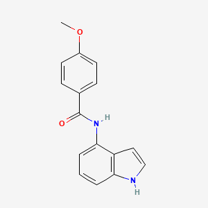 molecular formula C16H14N2O2 B7561614 N-(1H-indol-4-yl)-4-methoxybenzamide 
