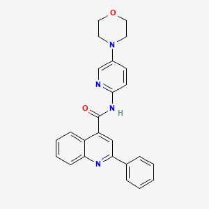 molecular formula C25H22N4O2 B7561723 N-(5-morpholin-4-ylpyridin-2-yl)-2-phenylquinoline-4-carboxamide 