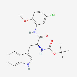 molecular formula C23H26ClN3O4 B7561777 tert-butyl N-[(1S)-2-(5-chloro-2-methoxyanilino)-1-(1H-indol-3-ylmethyl)-2-oxoethyl]carbamate 