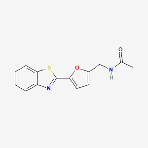 molecular formula C14H12N2O2S B7561971 N-[[5-(1,3-benzothiazol-2-yl)furan-2-yl]methyl]acetamide 