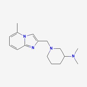 molecular formula C16H24N4 B7562659 N,N-dimethyl-1-[(5-methylimidazo[1,2-a]pyridin-2-yl)methyl]piperidin-3-amine 