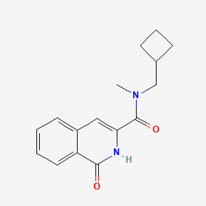 molecular formula C16H18N2O2 B7562730 N-(cyclobutylmethyl)-N-methyl-1-oxo-2H-isoquinoline-3-carboxamide 