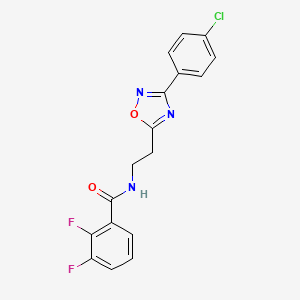 molecular formula C17H12ClF2N3O2 B7562875 N-[2-[3-(4-chlorophenyl)-1,2,4-oxadiazol-5-yl]ethyl]-2,3-difluorobenzamide 