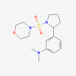 molecular formula C16H25N3O3S B7563107 N,N-dimethyl-3-(1-morpholin-4-ylsulfonylpyrrolidin-2-yl)aniline 