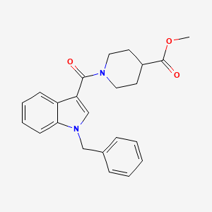 molecular formula C23H24N2O3 B7563174 Methyl 1-(1-benzylindole-3-carbonyl)piperidine-4-carboxylate 