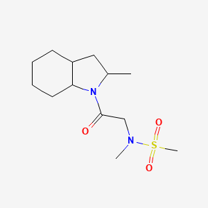 molecular formula C13H24N2O3S B7563346 N-methyl-N-[2-(2-methyl-2,3,3a,4,5,6,7,7a-octahydroindol-1-yl)-2-oxoethyl]methanesulfonamide 