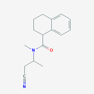 molecular formula C16H20N2O B7563420 N-(1-cyanopropan-2-yl)-N-methyl-1,2,3,4-tetrahydronaphthalene-1-carboxamide 