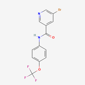 molecular formula C13H8BrF3N2O2 B7563562 5-bromo-N-(4-(trifluoromethoxy)phenyl)nicotinamide 
