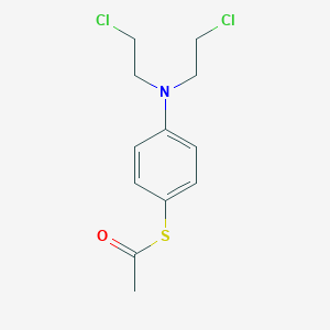 molecular formula C12H15Cl2NOS B075637 S-[4-[bis(2-chloroethyl)amino]phenyl] ethanethioate CAS No. 1507-07-9