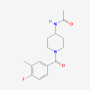 molecular formula C15H19FN2O2 B7563909 N-[1-(4-fluoro-3-methylbenzoyl)piperidin-4-yl]acetamide 