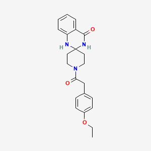 molecular formula C22H25N3O3 B7564090 1'-[2-(4-Ethoxyphenyl)acetyl]spiro[1,3-dihydroquinazoline-2,4'-piperidine]-4-one 