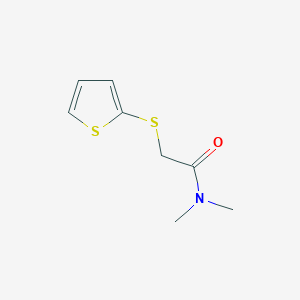 molecular formula C8H11NOS2 B7567942 N,N-dimethyl-2-thiophen-2-ylsulfanylacetamide 