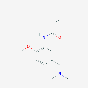molecular formula C14H22N2O2 B7567943 N-[5-[(dimethylamino)methyl]-2-methoxyphenyl]butanamide 
