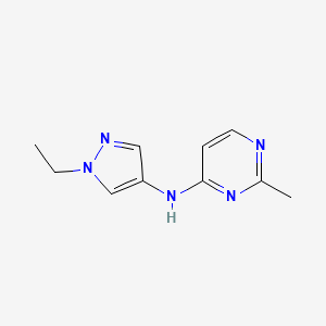 molecular formula C10H13N5 B7568067 N-(1-ethylpyrazol-4-yl)-2-methylpyrimidin-4-amine 