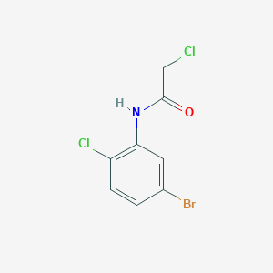 molecular formula C8H6BrCl2NO B7568442 N-(5-bromo-2-chlorophenyl)-2-chloroacetamide 