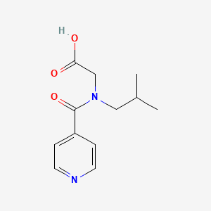 molecular formula C12H16N2O3 B7569168 N-Isobutyl-N-isonicotinoylglycine 