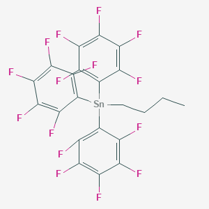 molecular formula C22H9F15Sn B075696 Tin, butyltris(pentafluorophenyl)- CAS No. 1182-53-2