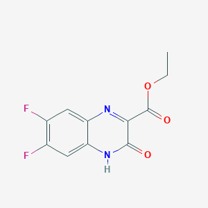 molecular formula C11H8F2N2O3 B7569642 ethyl 6,7-difluoro-3-oxo-4H-quinoxaline-2-carboxylate 