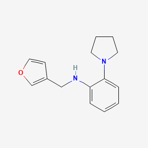 molecular formula C15H18N2O B7569883 N-(furan-3-ylmethyl)-2-pyrrolidin-1-ylaniline 