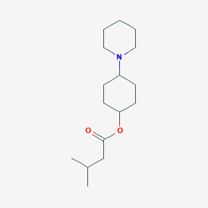 molecular formula C16H29NO2 B075701 Isovaleric acid, 4-piperidinocyclohexyl ester CAS No. 1532-04-3