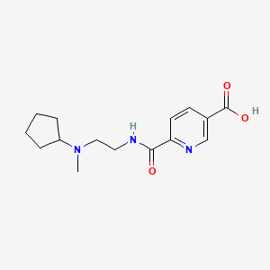 molecular formula C15H21N3O3 B7570103 6-[2-[Cyclopentyl(methyl)amino]ethylcarbamoyl]pyridine-3-carboxylic acid 