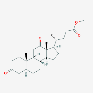 molecular formula C25H38O4 B075703 Cholan-24-oic acid, 3,12-dioxo-, methyl ester, (5alpha)- CAS No. 1174-86-3