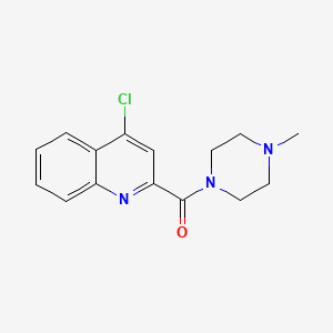 molecular formula C15H16ClN3O B7570342 (4-Chloroquinolin-2-yl)-(4-methylpiperazin-1-yl)methanone 