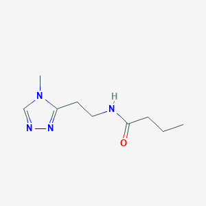 molecular formula C9H16N4O B7570366 N-[2-(4-methyl-1,2,4-triazol-3-yl)ethyl]butanamide 