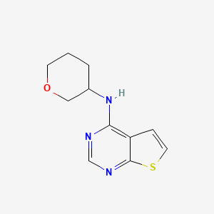 molecular formula C11H13N3OS B7570378 N-(oxan-3-yl)thieno[2,3-d]pyrimidin-4-amine 