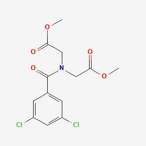 molecular formula C13H13Cl2NO5 B7572354 Methyl 2-[(3,5-dichlorobenzoyl)-(2-methoxy-2-oxoethyl)amino]acetate 