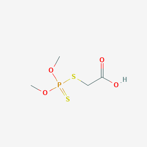 molecular formula C4H9O4PS2 B075753 Phosphorodithioic acid, O,O-dimethyl S-carboxymethyl ester CAS No. 1113-01-5