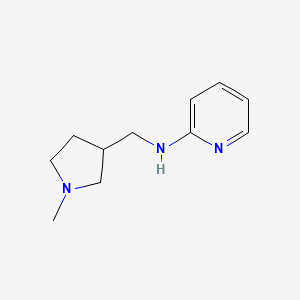 molecular formula C11H17N3 B7575333 N-[(1-methylpyrrolidin-3-yl)methyl]pyridin-2-amine 