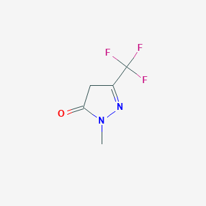 molecular formula C5H5F3N2O B075766 1-Methyl-3-trifluoromethyl-2-pyrazolin-5-one CAS No. 1481-02-3