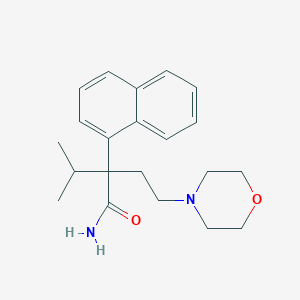 molecular formula C21H28N2O2 B075769 alpha-Isopropyl-alpha-(2-morpholinoethyl)-1-naphthylacetamide CAS No. 1506-00-9